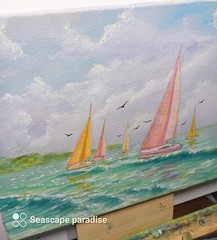 Art 8″/10″ Original Oil painting, Seascape Painting