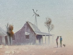 Robert Kerr Blackall Morning Oil Painting Queensland Outback Landscape 1980s