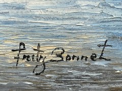 Vintage ORIGINAL ART PAINTING BY HAITIAN MASTER Fritz Bonnet Haiti Boat Docks