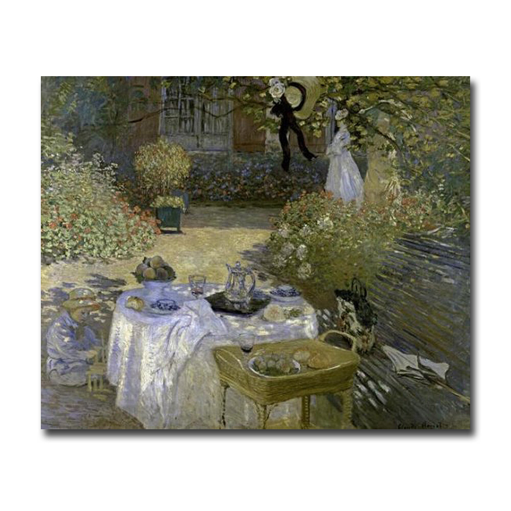 The Lunch by Claude Monet Gallery-Wrapped Canvas Giclee Artwork (12 in x 15 in)