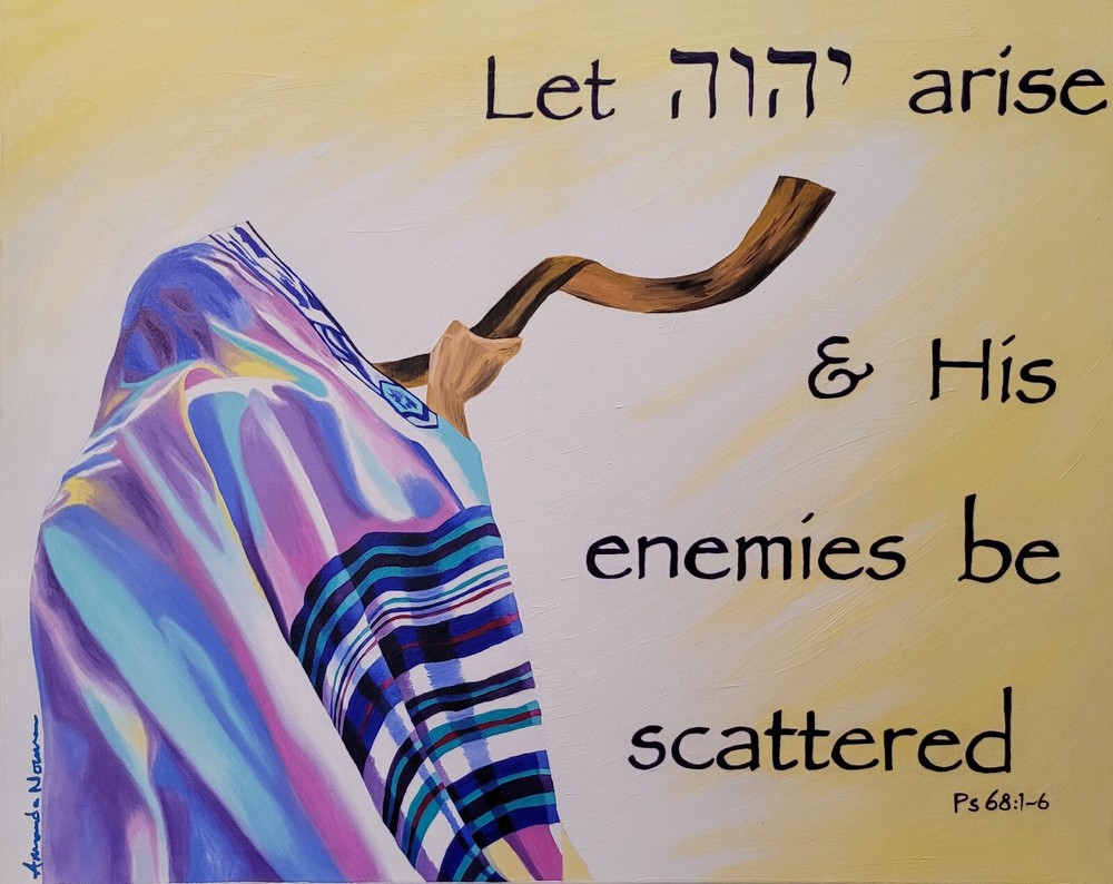 contemporary abstract oil painting „Let God Arise“ original 24×30