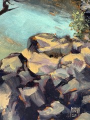 5”x7”- Original Oil Painting Landscape Water Nature Park Saint Croix River Mikah