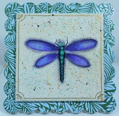 Dragonfly hand Painted on hardboard Original Art by Rain Crow