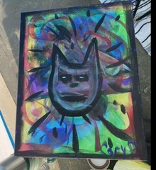 Beach Spirit Cat Painting by Cory Phillips