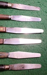 6 Painting Pallets With Wood Handles, 3 Are Unmarked,3 Are Lowe Cornwell