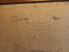 Large MCM Early Mary Ann Ginter Painting circa 1950’s Listed Artist „COTTON“ Art