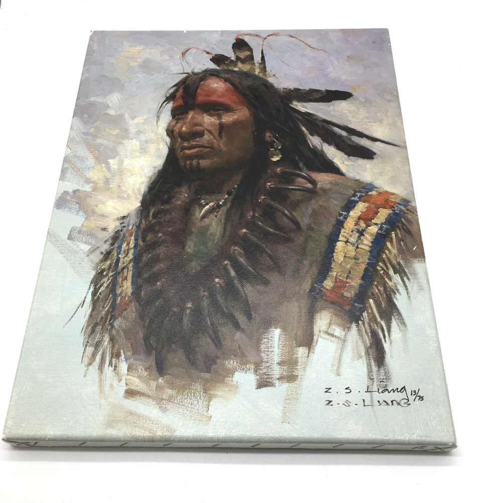 The Grizzly Claw Necklace Canvas ART Native Authenticated Z S LIANG double sign
