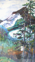 Framed Oil Painting „The Sierras“ Landscape / impressionism plein air