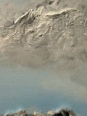 Mountain Scape Painting Textured Landscape Original Acrylic Small