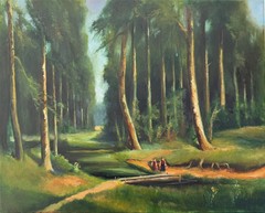 Original Painting oil on Stretch canvas ,16×20 inch, Wall Art Decor, Home Gift