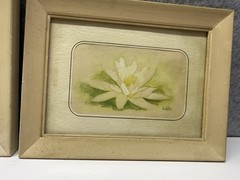 Lot of 3 Vintage Framed Floral Paintings Signed Kalke Flower Wall Art Decor