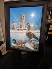 ORIGINAL PAINTING OF CANADIAN GEESE IN SNOW – FREDERICK MARYLAND (BAKER PARK)