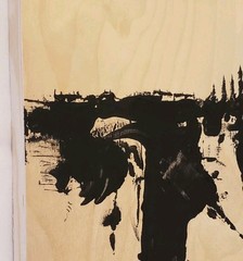 No.676 Original Abstract Minimal Landscape Painting On Cradled Pine By K.ADavis