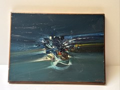 SERGIO MOYANO PAINTING 1960’s ABSTRACT EXPRESSIONISM MODERNISM LISTED FAMOUS Oil