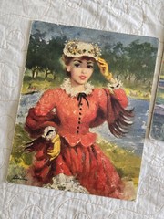 Vintage 60s Ladie Paintings PRINTS Denise DAC Unframed Mid Century Kitsch 11×14