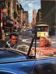 6FT CANVAS! POWELL MARKET San FRANCISCO Cable Cars Kelly Grant Midcentury VANCAS