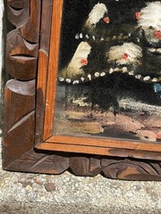VTG 1970s Black Velvet Spanish Woman Dancer Painting Mexico Flamenco