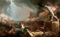 Destruction from the Course of Empire Painting by Thomas Cole Reproduction