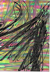 ACEO ATC CARD „Clown Hemorrage Farm“ REASOR Original Abstract Painting 2.5×3.5