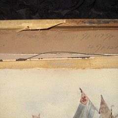 Vintage nautical Water Color Painting 19x 10 Signed AF Collin’s, NO FRAME