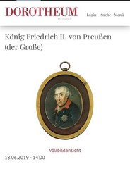 Antique Miniature Portrait Painting Frederick II Prussia 1700s Order Black Eagle