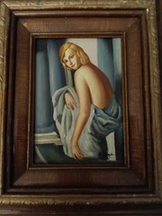R. Vega nude original oil painting
