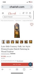 Late 18th Century Folk Art style Pennsylvania Dutch Painting in Wood Fraktur