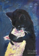 new hand made Painting on 12″*16″ canvas I LOVE YOU BABY by Wendy