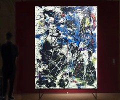 Pollock/Richter style￼ Profession￼al Painting 81” X 62”(6ft 9in)Abstract Modern