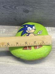 Hand Painted Art Rock Garden Sonic the Hedgehog Paperweight OOAK