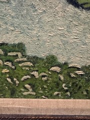 VAN GOGH STYLED ORIGINAL ART FIELDS HOUSES NATURE FRMD SKY