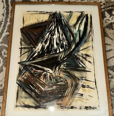 Morton Grossman Watercolor on Paper, Signed and Dated Abstract Artwork