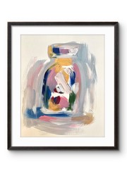 PERFUME BOTTLE 14×11 Expressionistic PAPER Still Life Painting Artwork #21