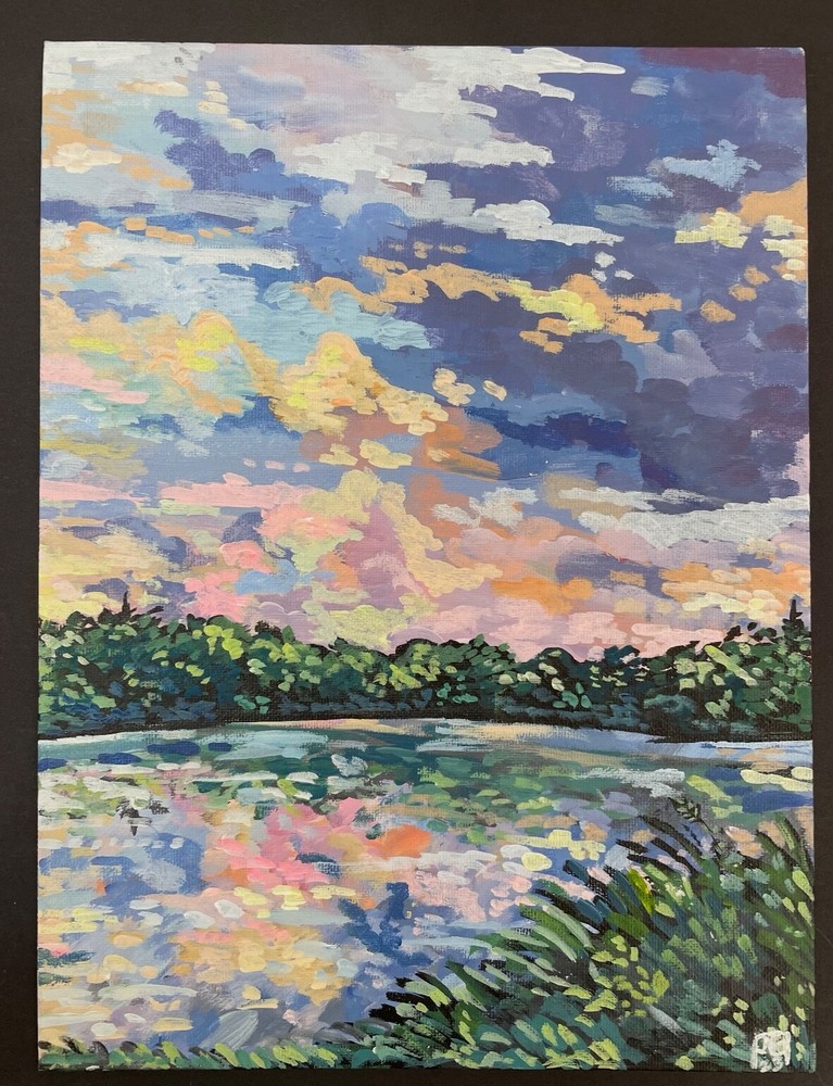 Original Acrylic Painting On Canvas Board 9×12 “Serenity”