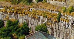Oil painting Old fortress, Kamianets-Podilskyi Ukrainian painter original art