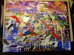 mixed media / abstract/ modern, 24 x 30/ wall art
