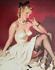 LRG Canvas YOUR MOVE pinup ELVGREN pin-up UP-SKIRT LINGERIE STOCKINGS FF Nylons