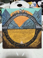 Original Acrylic Painting Lord Of The Rings Fan Art 5X5