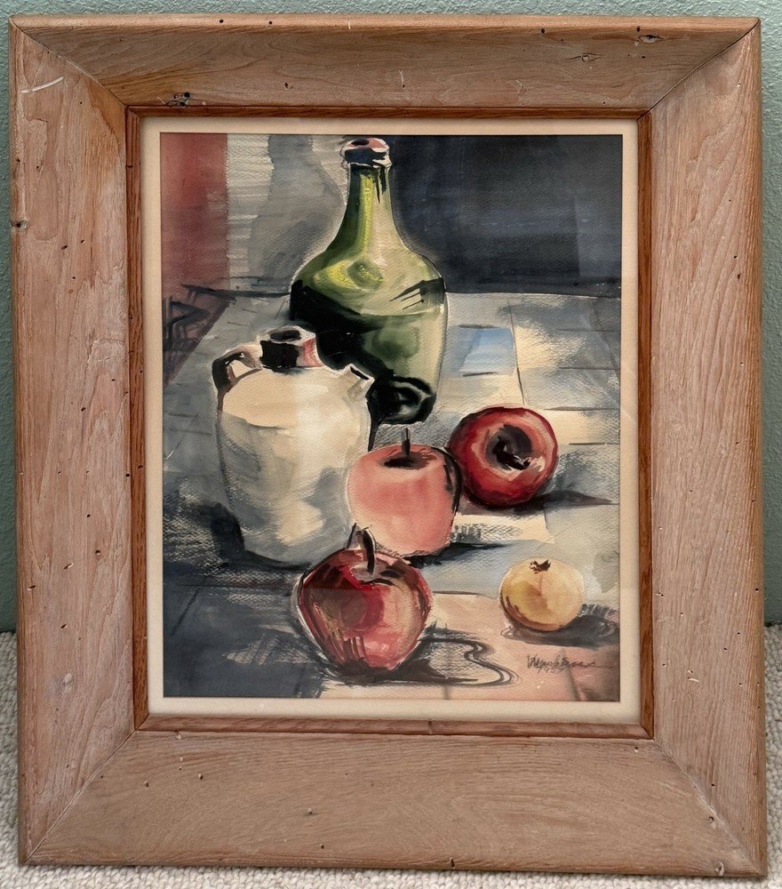 Freda Morehouse, Texan (1918-2006) „White Jug“ Watercolor 1957