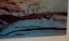 Original Southwest Buffalo Hunt painting by California artist Roy George Swanson