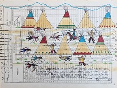 Daniel Long Soldier THE CHIEF JOSEPH STORY, 1877, SET OF 4 Original Paintings