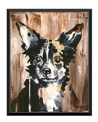 11×14 Original Chihuahua Dog Painting Cute Pet Portrait Acrylic Art by Jim