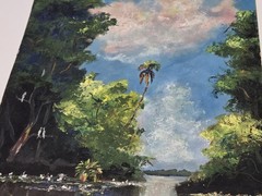 Florida Highwaymen Style Painting OOAK Signed Roberts 1969 Original On Board