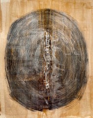 MODERN MINIMALIST PAINTING BLACK AND GOLD