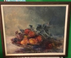 Oil On Board Still Life Painting By Artist Trinadad Rubio. 21 X 25 1/2”.