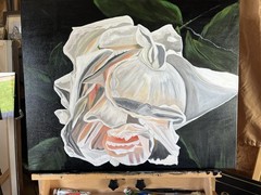 Rose Original Acrylic Painting On Canvas By Arkansas Artist Leah j Smith