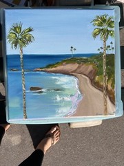 Laguna Beach Plein Air Oil Painting Original One Of A Kind 12 X 12 Inches