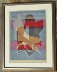 Neal Doty One-of-a-Kind Mixed Media Hand Signed US Artist FRAMED Modern Art