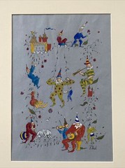 Rosemarie Beck (1923-2003) Holiday Gouache on Paper Painting, Drawing. So Joyful