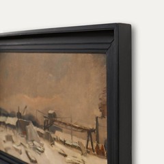 Albert Delaunois (1895-1936) – Framed Early 20th Century Oil, Winter Landscape